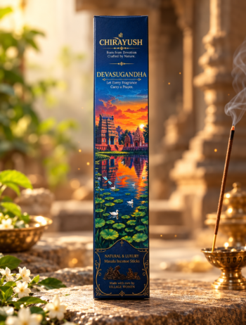 Sri Chirayush Devasugandha Collection - Kesar Sandalwood & Oudh Masala Incense Sticks (40 Sticks)